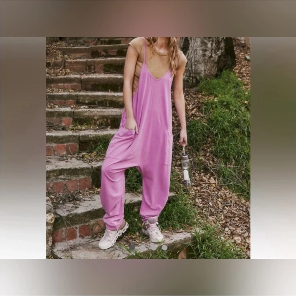 NWT Free People Movement Hot Shot Onesie - Raspberry Punch - L